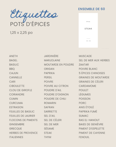 Étiquettes d'organisation minimalistes noires
