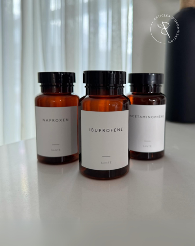 Étiquettes pour médicaments ou autres